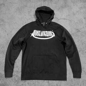 MOSIAC GHOST Black Graphic Hoodie, Mens Size M